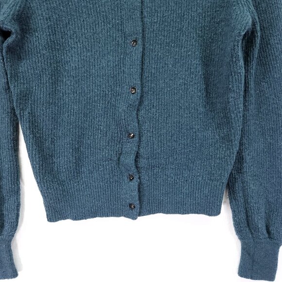 J Crew Cardigan Sweater Womens XXS Wool Alpaca Button Front Ribbed - Picture 5 of 8